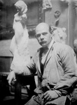 Free Picture of Gutzon Borglum With a Statue