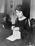 Free Picture of Grace Coolidge Knitting