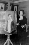 Free Picture of Painter With a Portrait of Grace Coolidge
