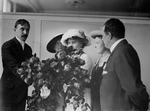 Free Picture of Helen Keller at a Flower Show
