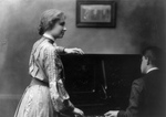 Free Picture of Helen Keller And Man at a Piano