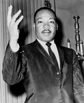 Free Picture of MLK With One Hand Up