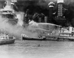 Free Picture of Sailors Fighting Flames on the Attack of Pearl Harbor