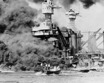 Free Picture of People Being Rescued After the Bombing of Pearl Harbor