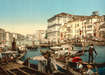 Free Picture of Waterfront Buildings and Gondolas, Grand Canal