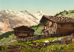 Free Picture of Swiss House Near Mountains