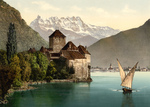 Free Picture of Boat and Dents du Midi by Chillon Castle