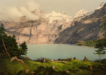 Free Picture of Oeschinen Lake and Mountains in Switzerland