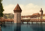 Free Picture of Water Tower and Chapel Bridge in Switzerland