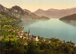 Free Picture of Village of Weggis on Lake Lucerne
