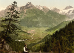 Free Picture of Man Viewing Engelberg Valley