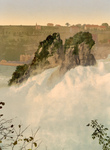 Free Picture of Rocks in the Center of Rhine Falls