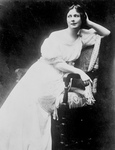 Free Picture of Isadora Duncan Seated in a White Dress