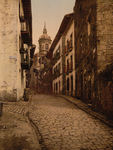 Free Picture of Cobbled Street Scene in Fuenterrabia, Spain