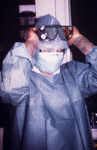 Free Picture of Doctor Wearing Gear that Protects Him from the Marburg Fever Virus