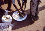 Free Picture of Dry Food Distribution to an African Family at a Relief Camp During the Biafran War in Nigeria