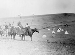 Atsina Indians on Horses, Overlooking Encampment