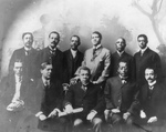 Booker T Washington With a Group of Men