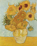 Picture of a Vase with Twelve Sunflowers by Vincent Van Gogh