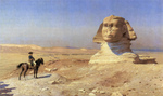 Graphic - Napoleon Bonaparte On Horseback Viewing The Great Sphinx Of Giza Prior To Full Excavations Egypt