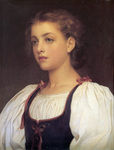 Photo of a Portrait of a Girl, Biondina by Frederic Lord Leighton