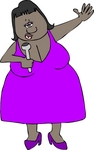 Clipart - African American Singer Woman